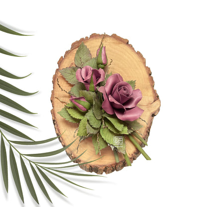 Flower Arrangement on Wood