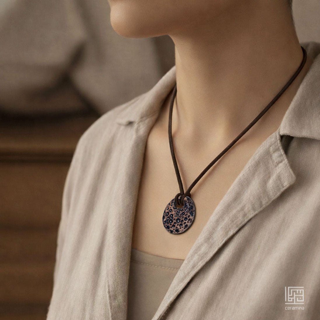 Circle Ceramic Pendent