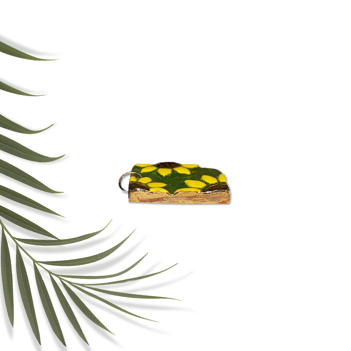 Sunflower Ceramic Pendant