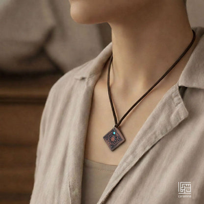 Square Ceramic Pendant